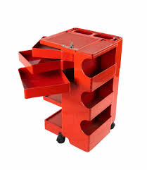 Vintage Red Bobby Cart by Gio Colombo in Furniture at ...