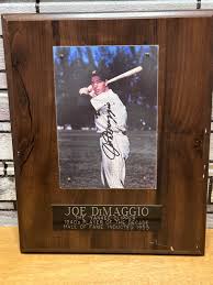 Joe DiMaggio NY Yankees Signed Photo Autograph Plaque, 1970s ...