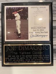 JOE DIMAGGIO SIGNED AUTOGRAPH FRAMED INDUCTION DAY 8X10 Card ...