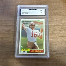 JOE MONTANA 49ERS 1981 TOPPS FOOTBALL ROOKIE CARD #216 GRADED NEAR MINT PSA 7 | eBay