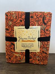 Johanna Parker Halloween Print Tablecloth 60”x 84” NWT | eBay