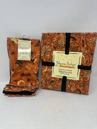 Johanna Parker Orange Halloween Print Dish Cloth Set, Set of 3 Towels, NEW | eBay
