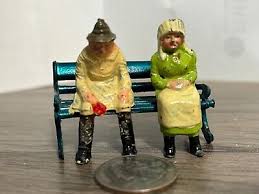 Vintage Lead John Hill Co - Old Man & Woman on Bench | eBay