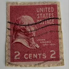 Vintage | Other | 938 Rare John Adams 2 Cent Red Postage ...