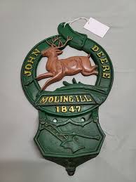 VTG JOHN DEERE 1847 Cast Iron Mail Box Letter Holder 10 1/2 ...