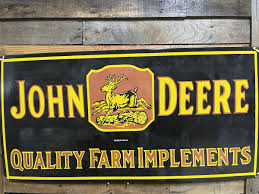 VINTAGE JOHN DEERE PORCELAIN SIGN 48" OLD 1934 ...