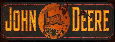 John Deere Sign Dealer Large 32in Metal Sign Farm Tractor ...