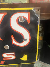 Early Original Porcelain Peabody Overalls Sign | eBay