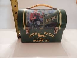 John Deere Barn Shaped Lunch Box ~ Young Man Driving A Tractor ~ Tin Candy tech | eBay Australia