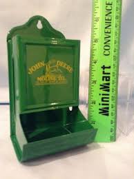 John Deere Matchbox Holder Heavy Metal Green 6" x 3.25" x ...