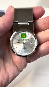 JOHN DEERE Money Clip Watch in Original Tin Box STAINLESS ...