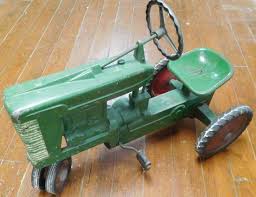Lot - Rare 1950's Eska Green Farmall M Pedal Tractor