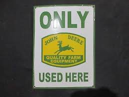 Porcelain John Deere Enamel Metal Sign Plate Size 24" x 18" Inches | eBay