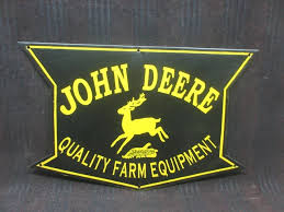 VINTAGE JOHN DEERE Porcelain Sign Old Door Push Bar Farm Equipment Tractor 32" $478.27 - PicClick CA