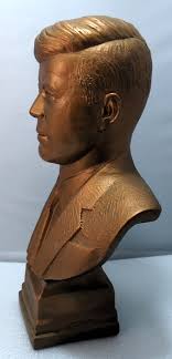 JFK 15" BUST STATUE SCULPTURE 1968 JOHN F KENNEDY PRESIDENT ...