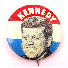 1960 John F. Kennedy Campaign Pin Green Duck Litho ...