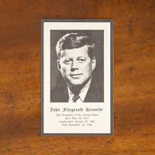 1963 Funeral Prayer Card for John F Kennedy's Death - Requiem Mass Card for JFK - Etsy