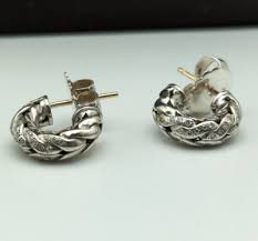 John Hardy Sterling Silver & 18K Gold Diamond Chain Huggie ...