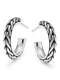 John Hardy Sterling Silver Braided Hoop Earrings on SALE ...