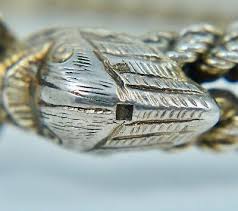 Early Egyptian 900 Silver Rope Sea Monster Cuff Bangle ...