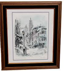 JOHN KELLY Lithograph Winter Scene New York 1971 S/N 11/200 ...