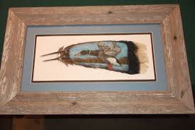 Drake Mallard Duck Hand Painted on 2 Feathers 14"x23" Barnwood Frame By S. Oneal | eBay
