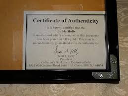 Rock N Roll Collectible Buddy Holly Gold Plated Record Peggy ...