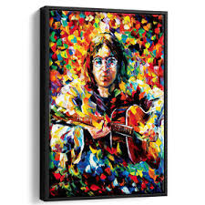 The Man Playing Guita Canvas Wall Art - Framed Art, Framed Canvas, Pai – UnixCanvas