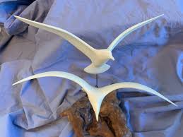 Vintage John Perry Duo 2 Seagull Sculpture Decor Statue ...