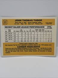 1983 Donruss - #563 John Tudor | eBay