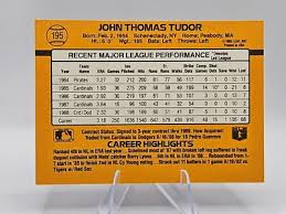 1989 Donruss #195 John Tudor MLB baseball LA Dodgers Los ...