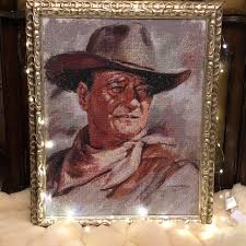 One of a kind “John Wayne” diamond artwork painting... | Depop