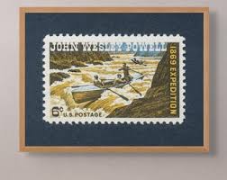 John Wesley Powell Postage Stamp Art Print: Colorado River ...