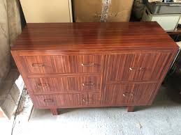 Old Large Formica Imitation Wood Chest of Drawers 3 Drawers ...
