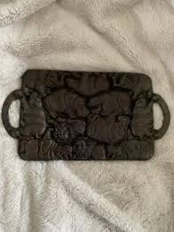 Vintage Unique Cast Iron Cookie Muffin Pan | Mercari