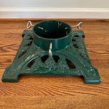 Vintage LL Bean Cast Iron Christmas Tree Stand With Green ...