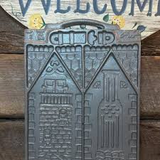 Vintage John Wright Double Sided Cast Iron Gingerbread ...