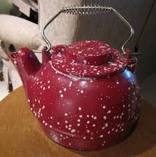 Plow and Hearth Cast Iron Kettle, Red with White Spots (Never Used!) | eBay