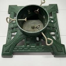Vintage 14x14 Art Deco Cast Iron Christmas Tree Stand Heavy ...