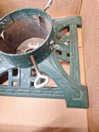 John Wright Heirloom Green Christmas Tree Stand Heavy Cast ...