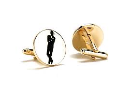 James Bond Cufflinks Famous Movie Poster Pose Cuff Links ...