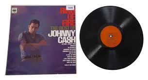 JOHNNY CASH SIGNED RING OF FIRE RECORD ALBUM