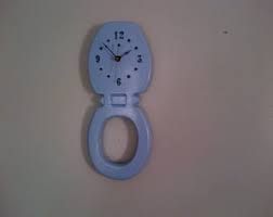 Toilet Seat Bathroom Wall Hanging Clock Molded Durable ...