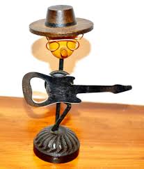 Vintage Figure/ Bottle Opener Wood/metal Guitar Player 60s ...