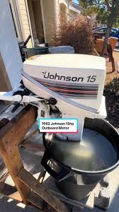 Johnson 15hp 2 stroke outboard motor needed a carb clean now ...