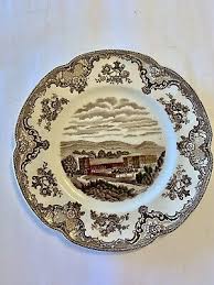 Johnson Bros Old Britain Castles Brown Transferware Plate | eBay