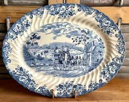 Large Oval Platter 16 in Coaching Scenes Johnson Brothers ...