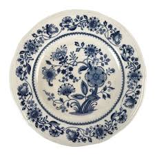 Made in Japan Porcelain Blue Onion Indigo Plate Vtg Floral ...