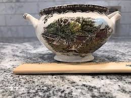 sugar bowl vtg johnson bros. the friendly village harvest ...