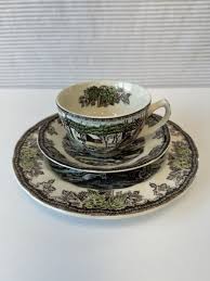 Vintage The Friendly Village By Johnson Brothers England Plate Cup & Saucer Set | eBay